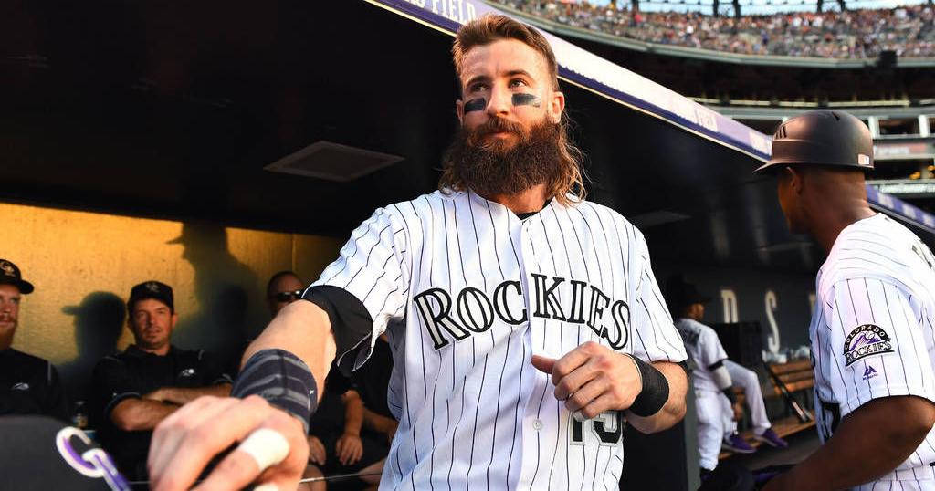 Charlie Blackmon Near The Dugout