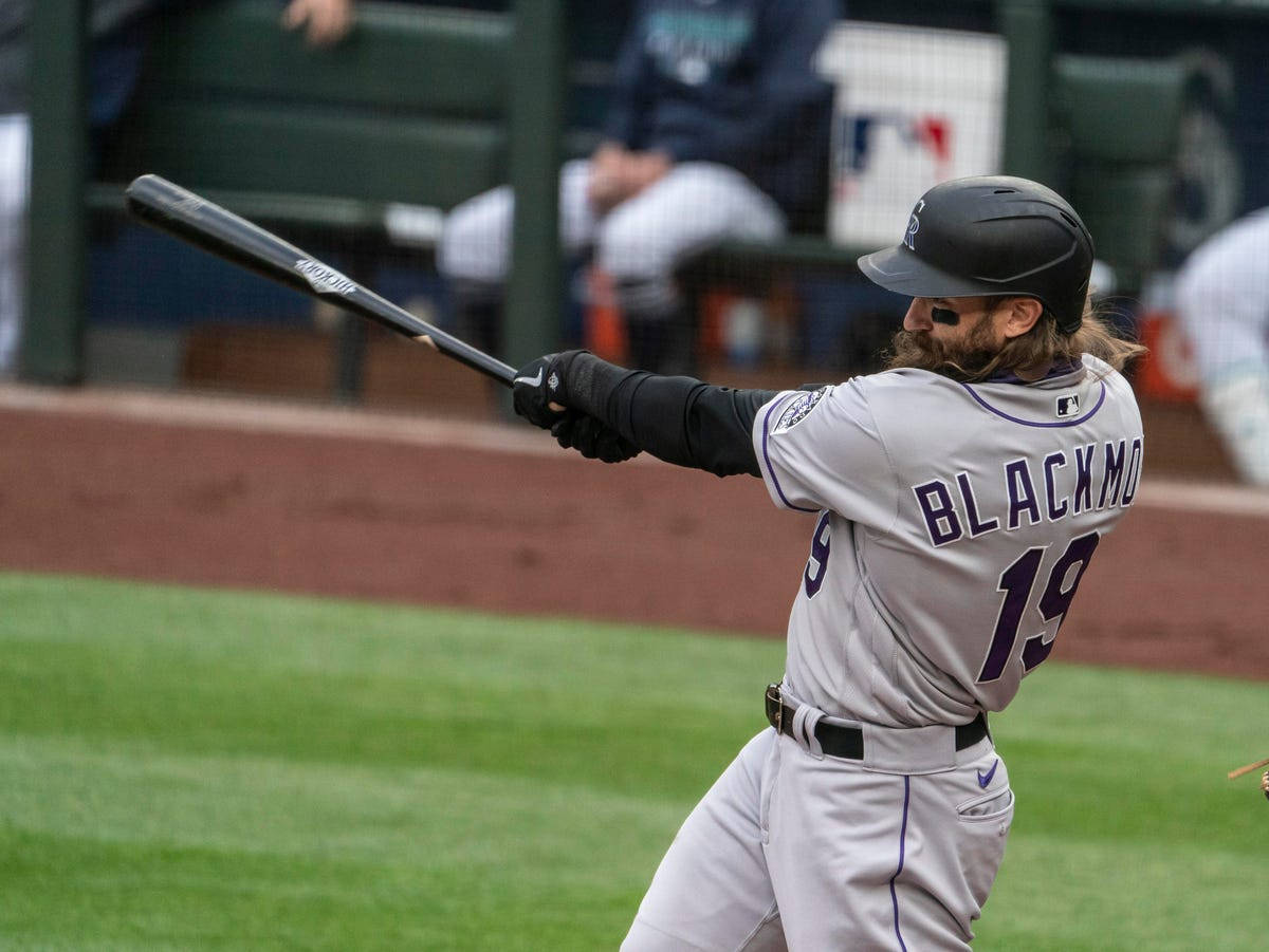 Charlie Blackmon Powerful Swing Background