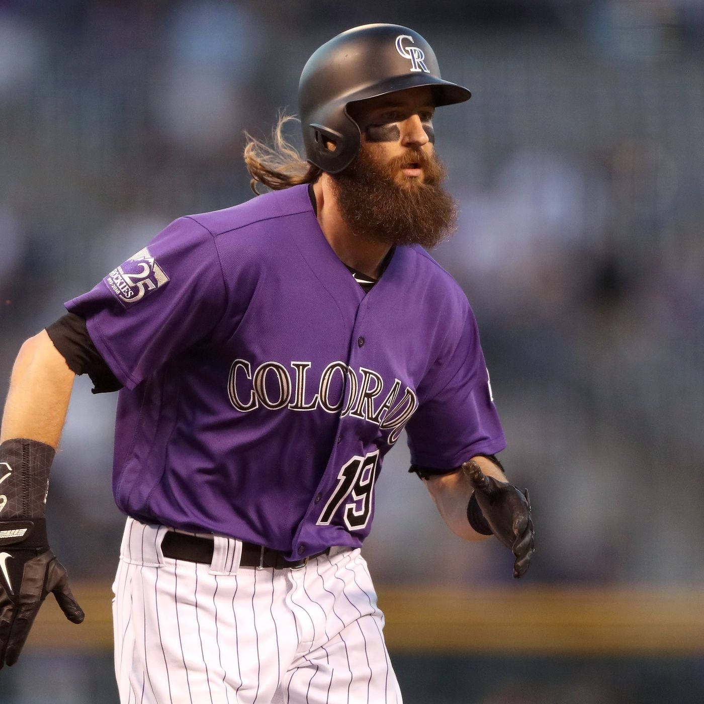 Charlie Blackmon Slight Jump Background