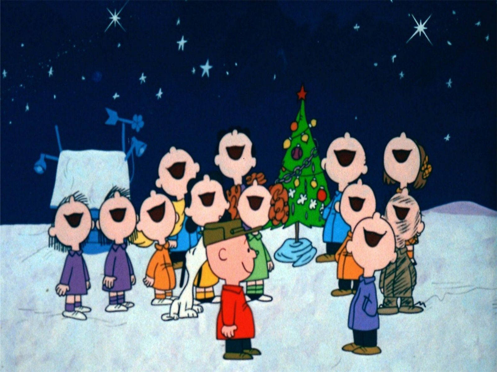 Charlie Brown And Christmas Choir Background