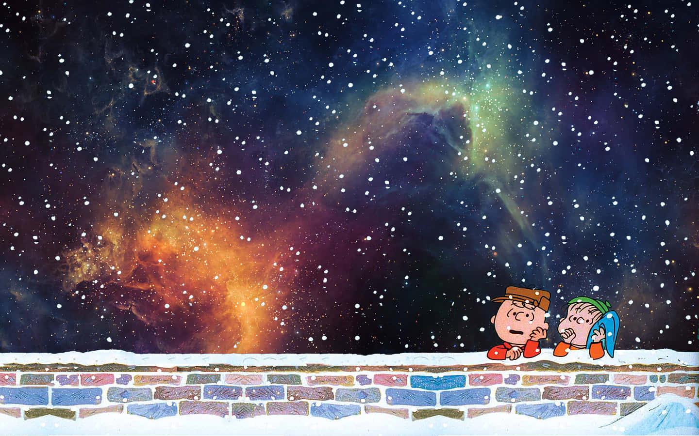 Charlie Brown And Snoopy Celebrate Christmas Background