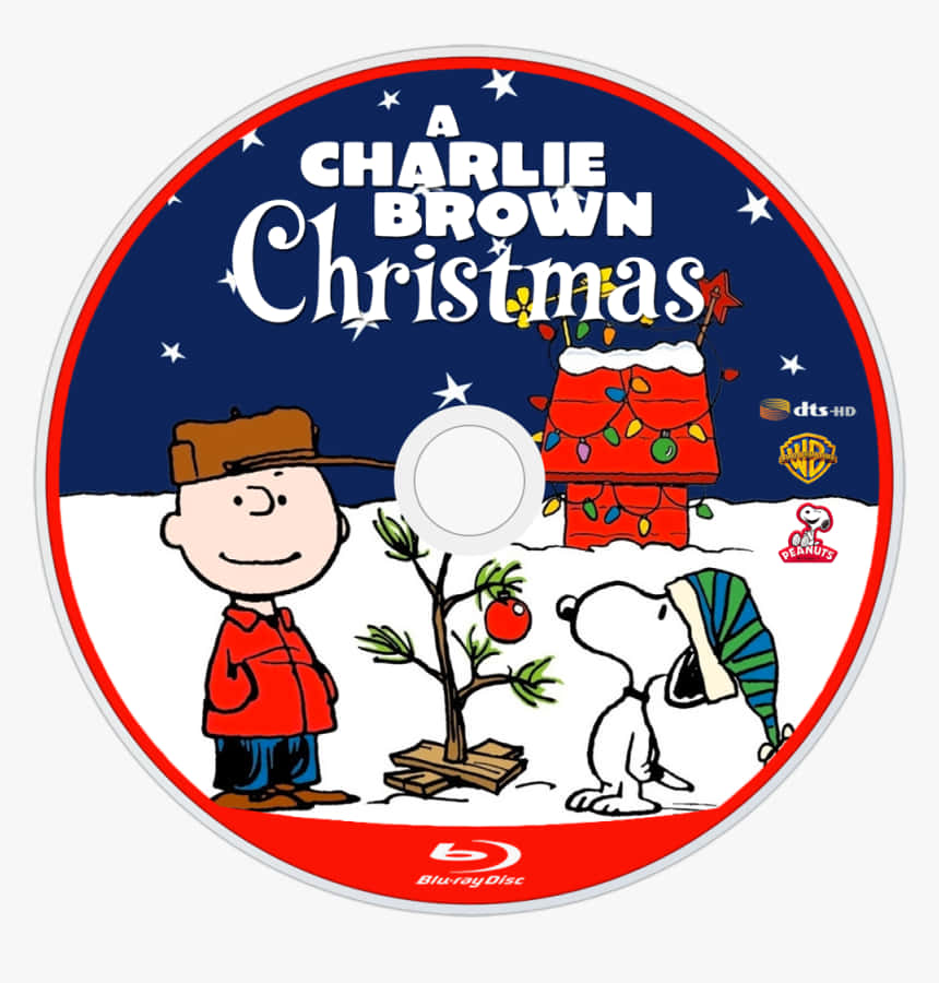 Charlie Brown And Snoopy Celebrate Christmas Together Background