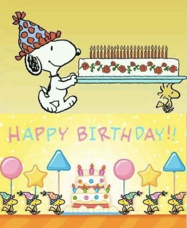 Charlie Brown And The Gang Having A Joyful Time At His Birthday Party Background