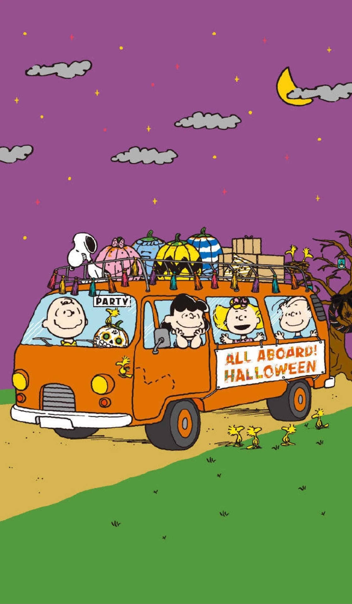 Charlie Brown Halloween Camping Background