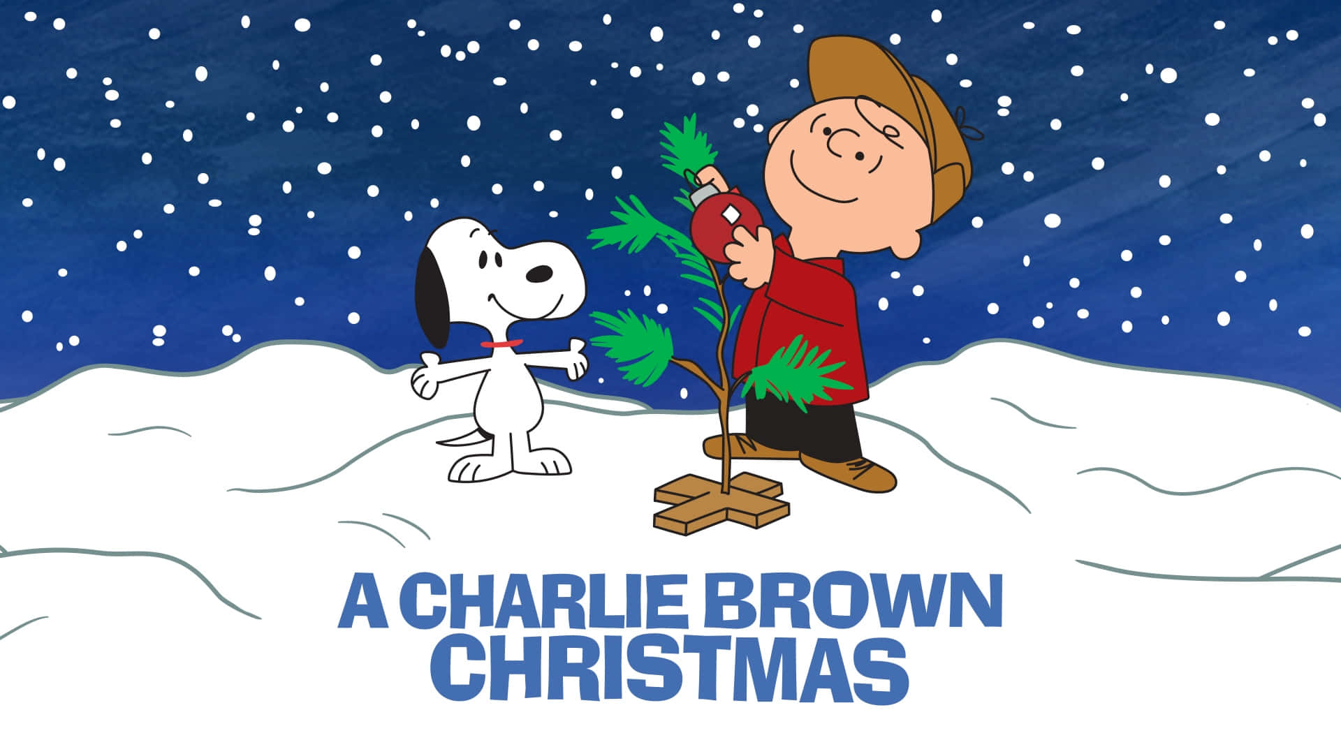 Charlie Brown Red Christmas Ball With Snoopy