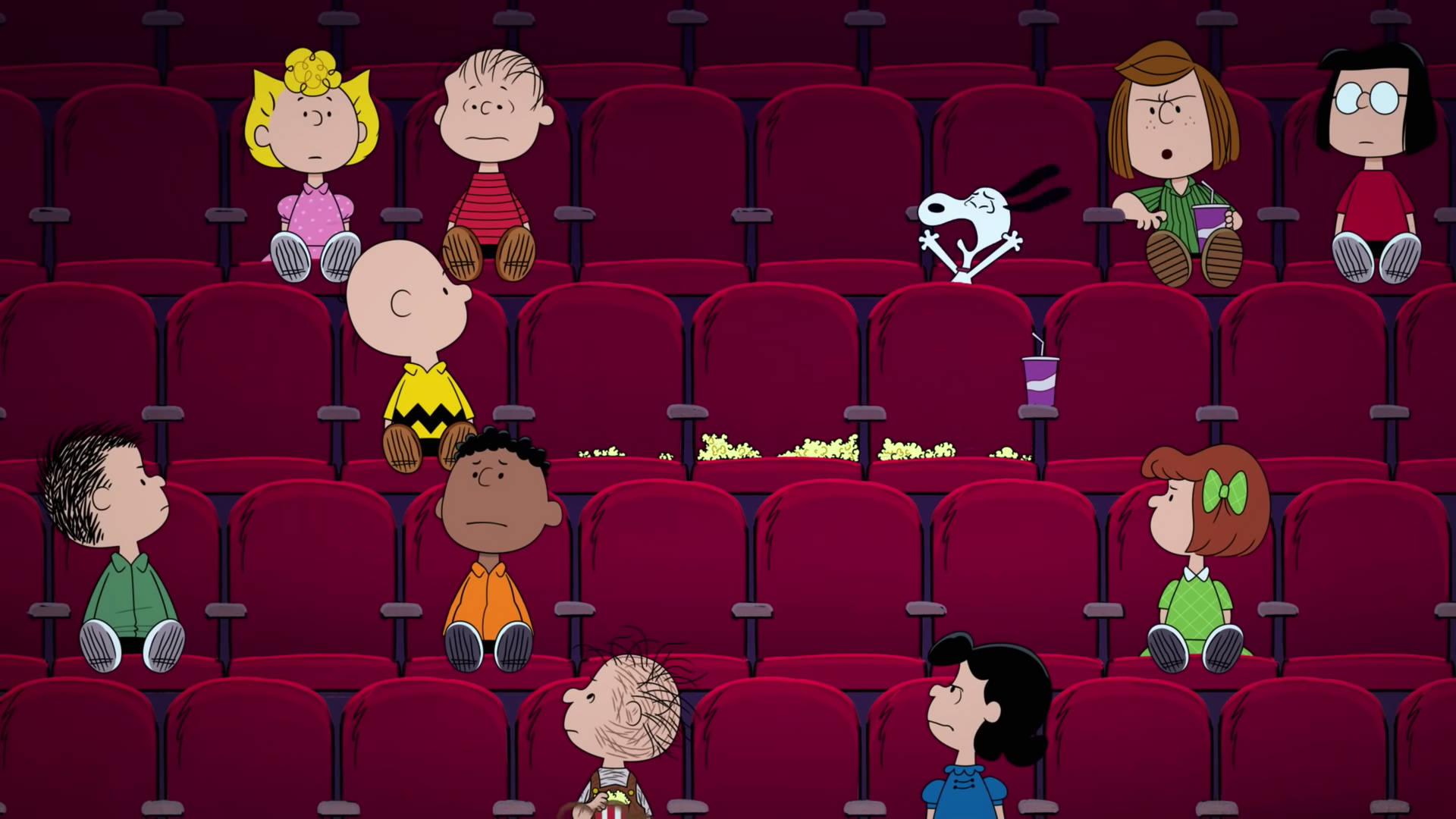 Charlie Brown Watching Halloween Movie