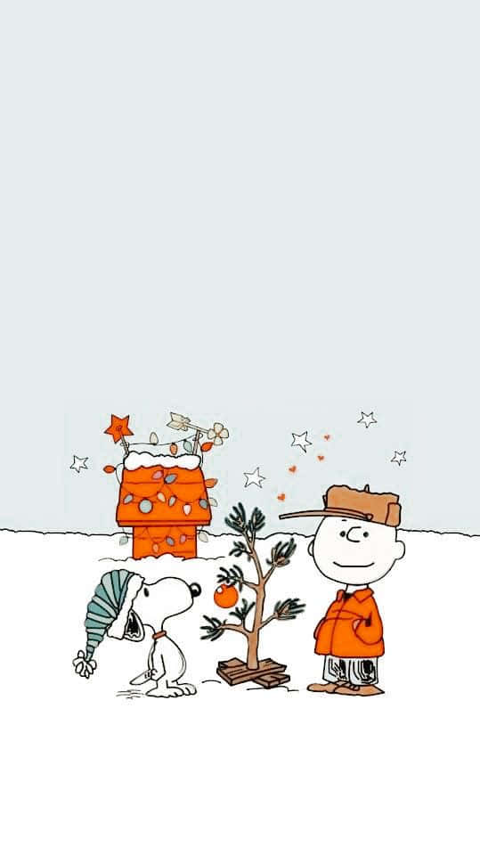 Charlie Brown White Christmas With Snoopy Background