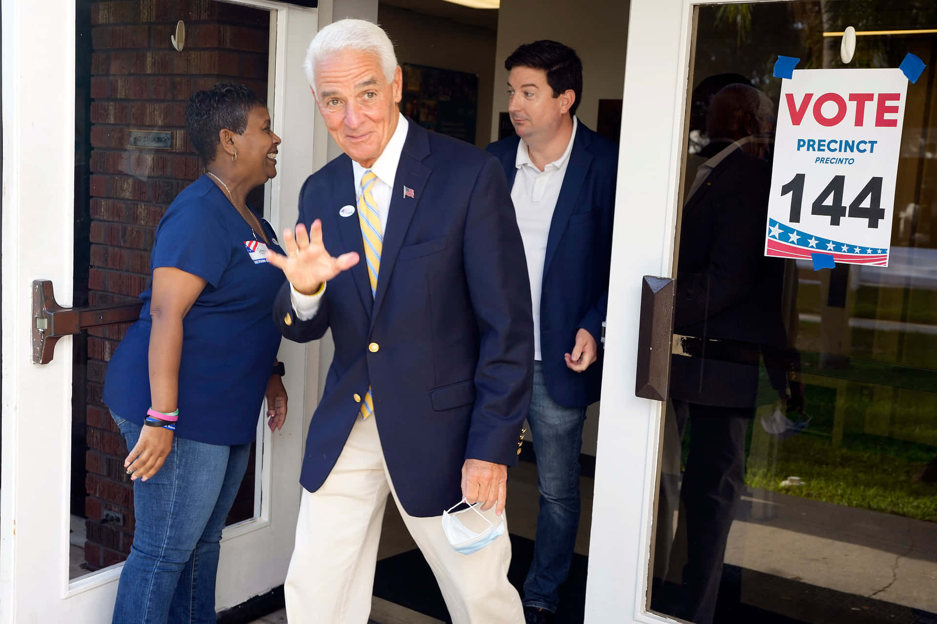 Charlie Crist After Voting Background