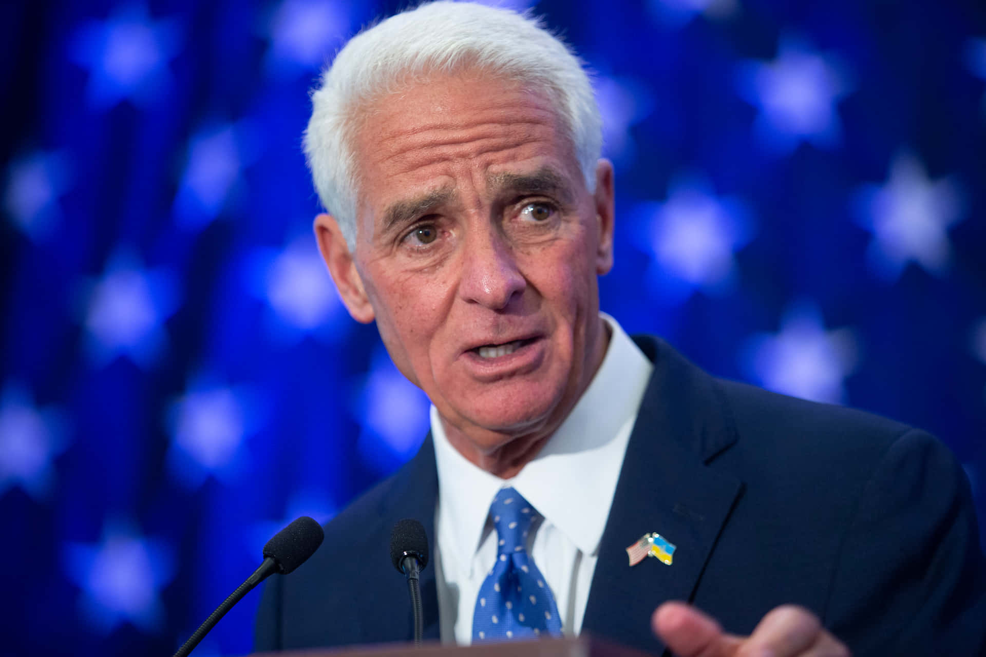 Charlie Crist Earnest Expression Background