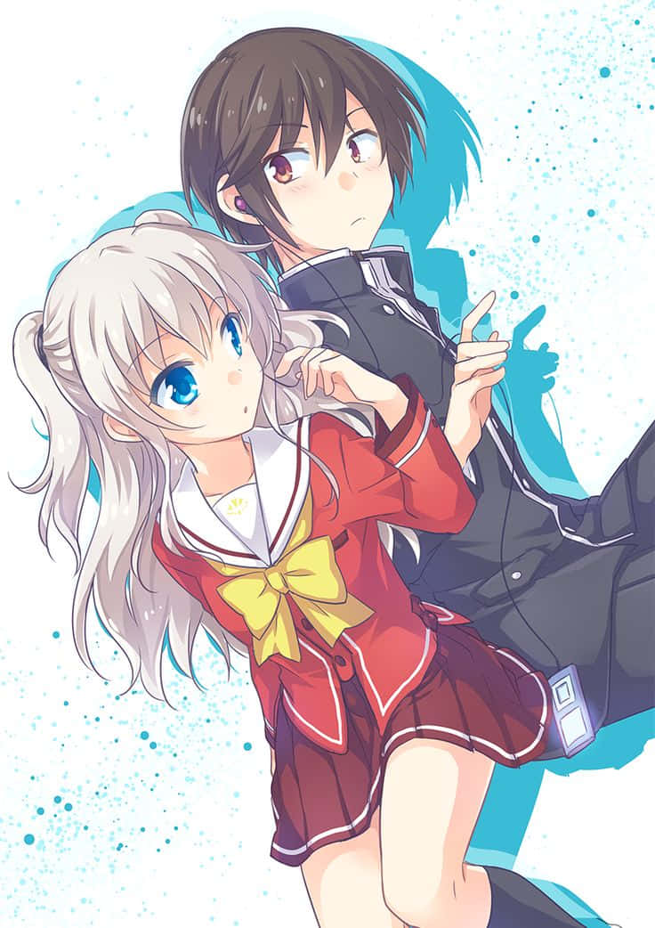 Charlotte Anime Blue Splash Background