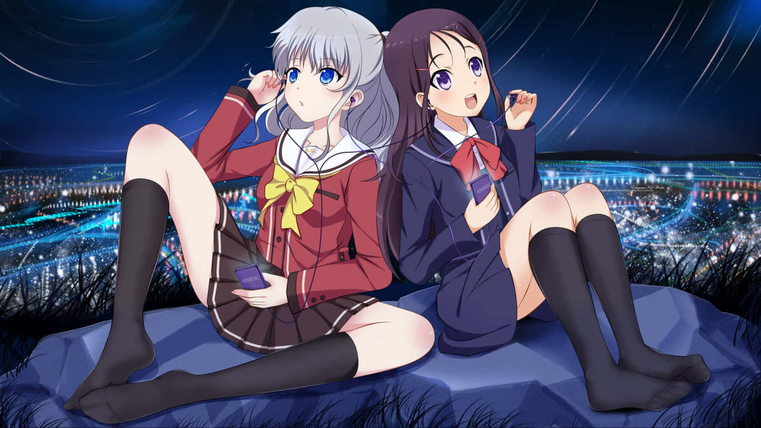 Charlotte Anime Nao & Ayumi Background
