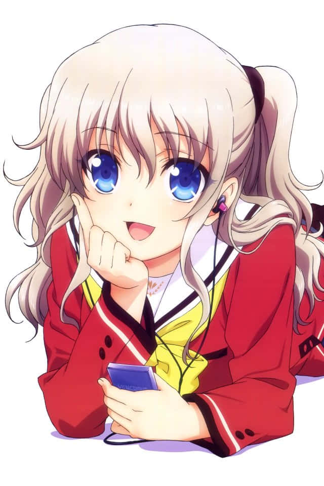 Charlotte Anime Nao Smiling Background