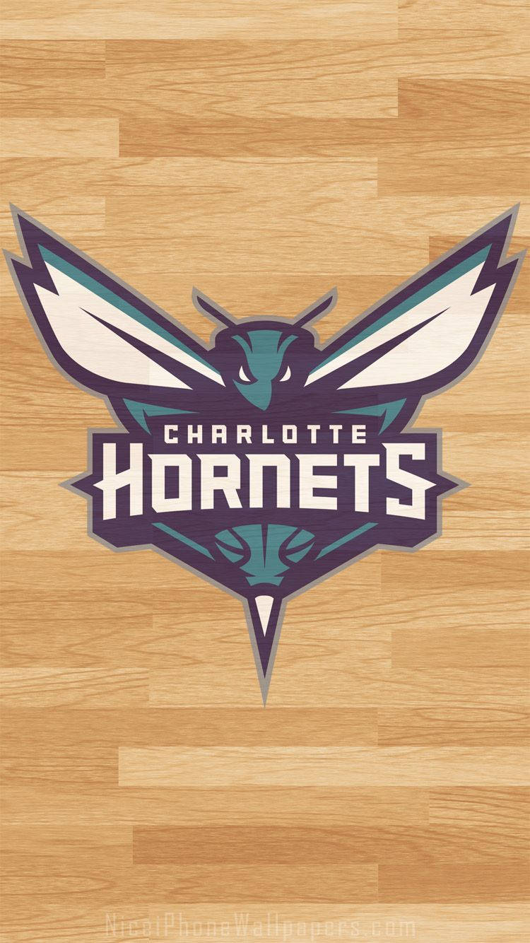 Charlotte Hornets Logo On Wood Background