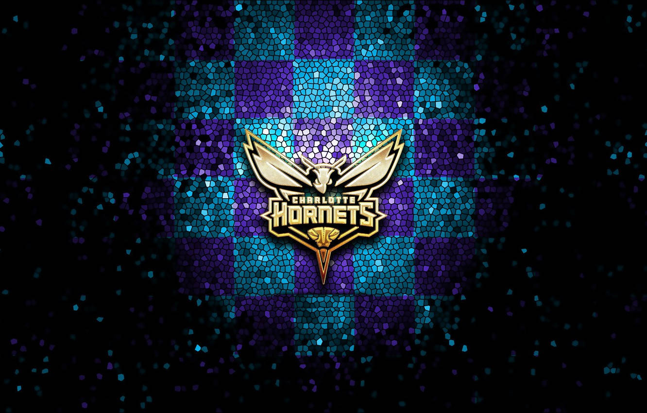Charlotte Hornets Pixelated Graphic Background