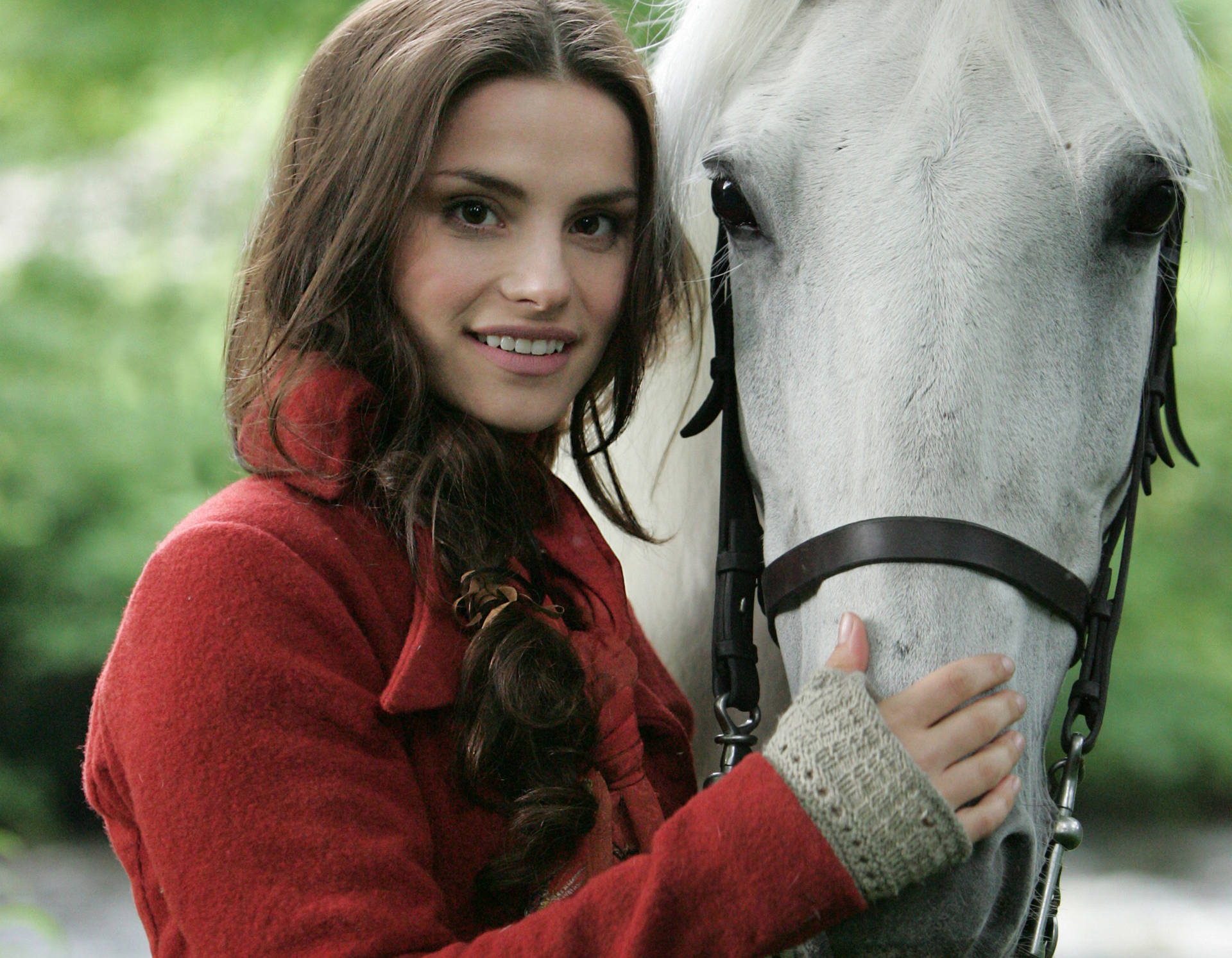 Charlotte Riley And A White Horse