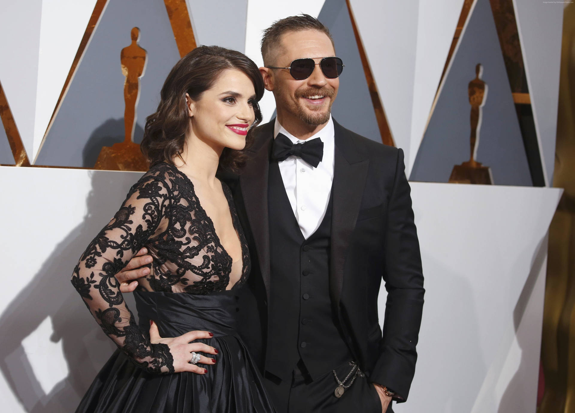 Charlotte Riley And Tom In Oscars Background
