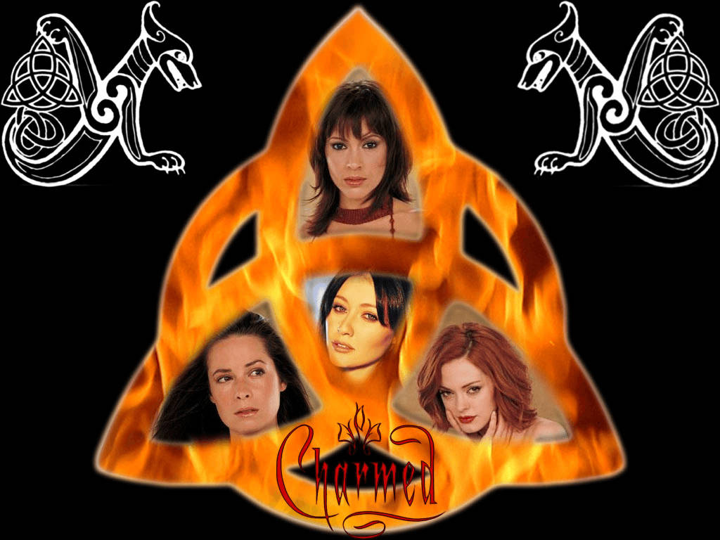 Charmed Four Witches Creative Collage Background