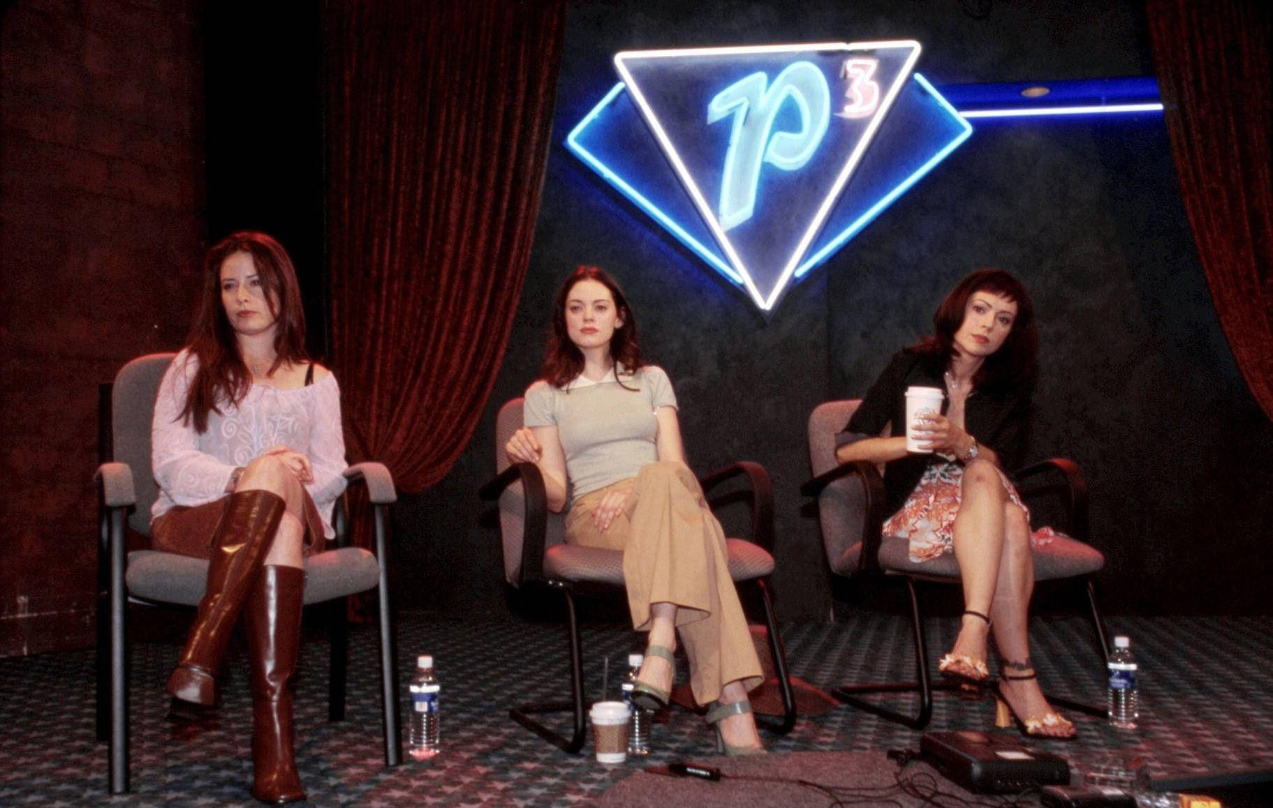 Charmed Tv Show - Main Characters During Press Conference Background