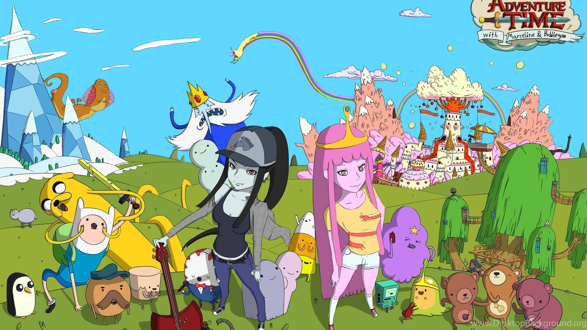 Charming Adventure Time Cartoon Network Characters Background
