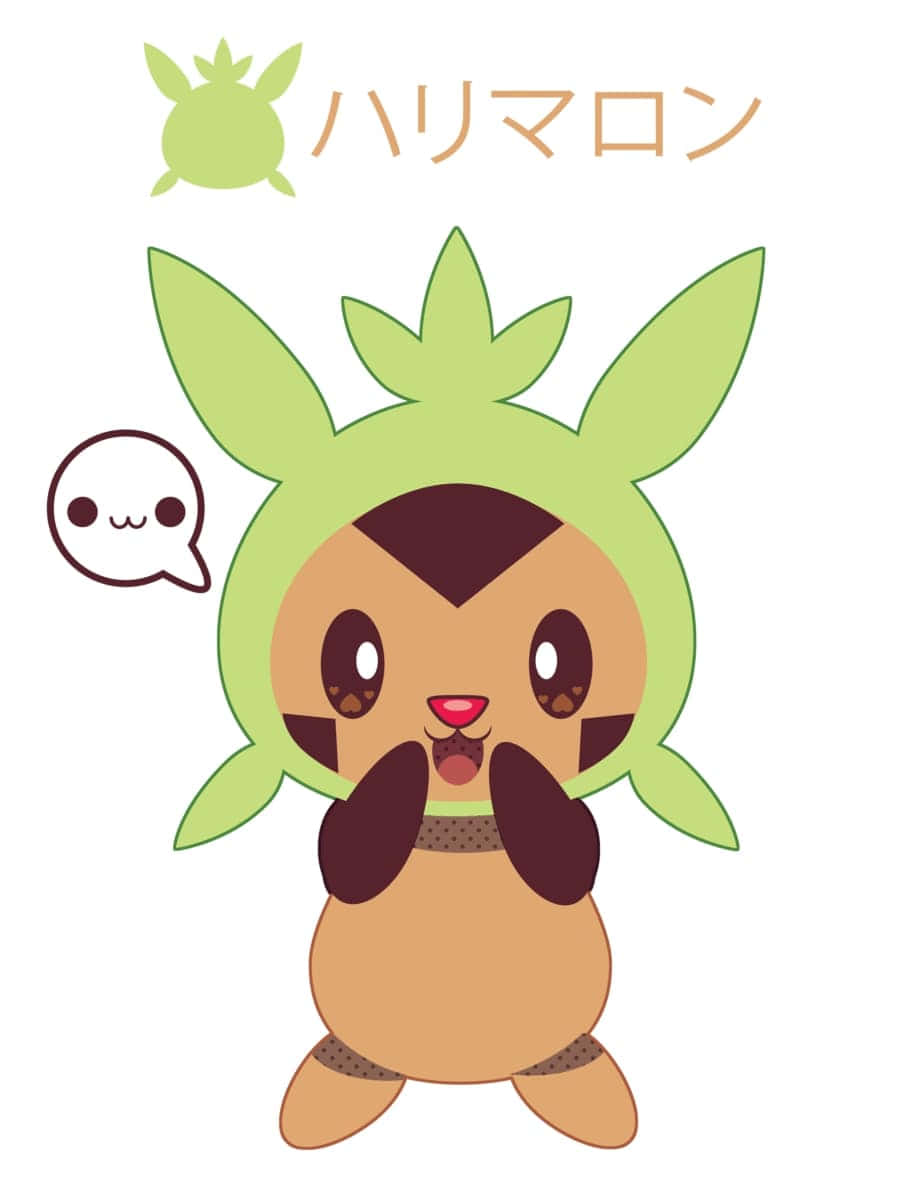 Charming Chespin - Affectionate And Gleeful Pokemon Background