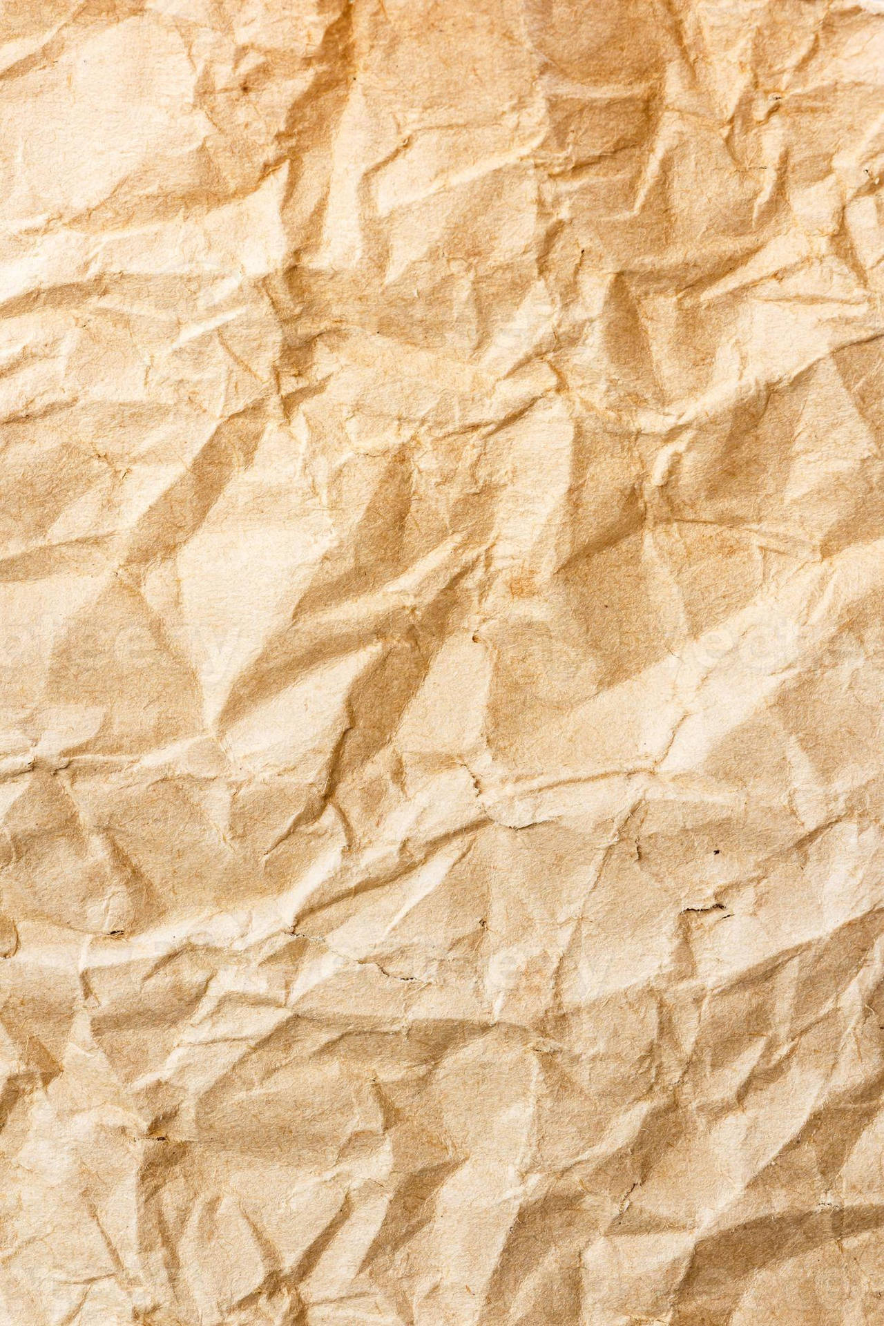 Charming Complexity Of A Crumpled Light Brown Paper Background