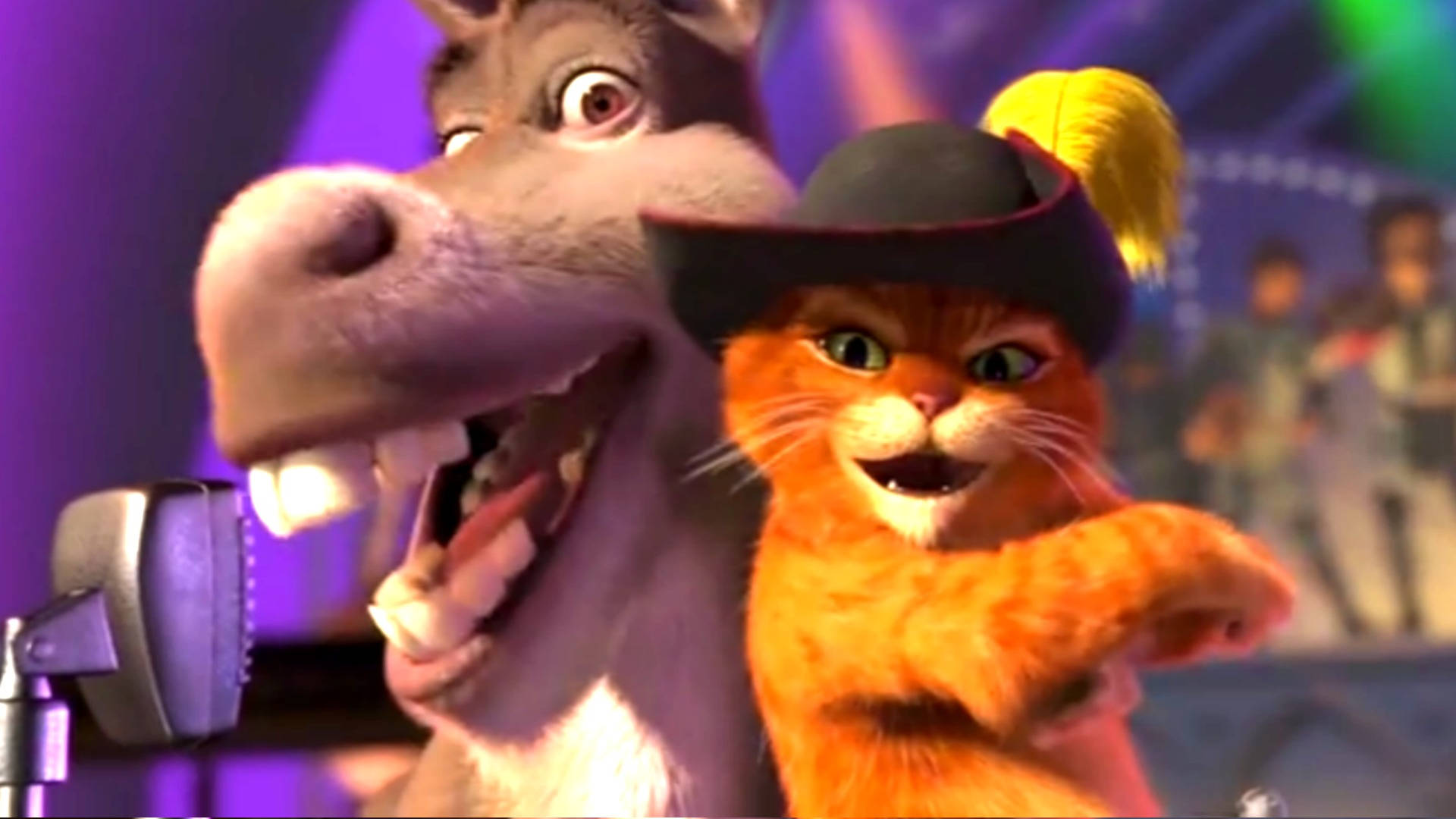 Charming Duo - Puss In Boots & Donkey In Shrek 2