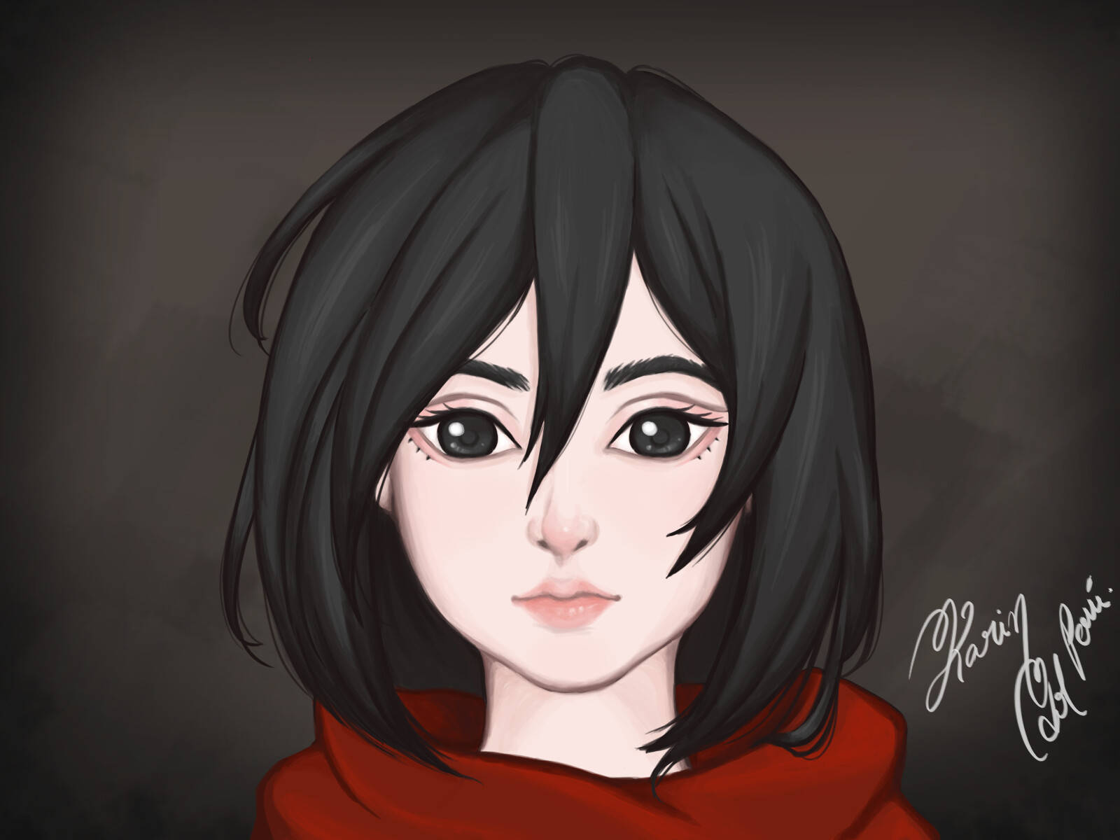 Charming Mikasa Ackerman Illustration