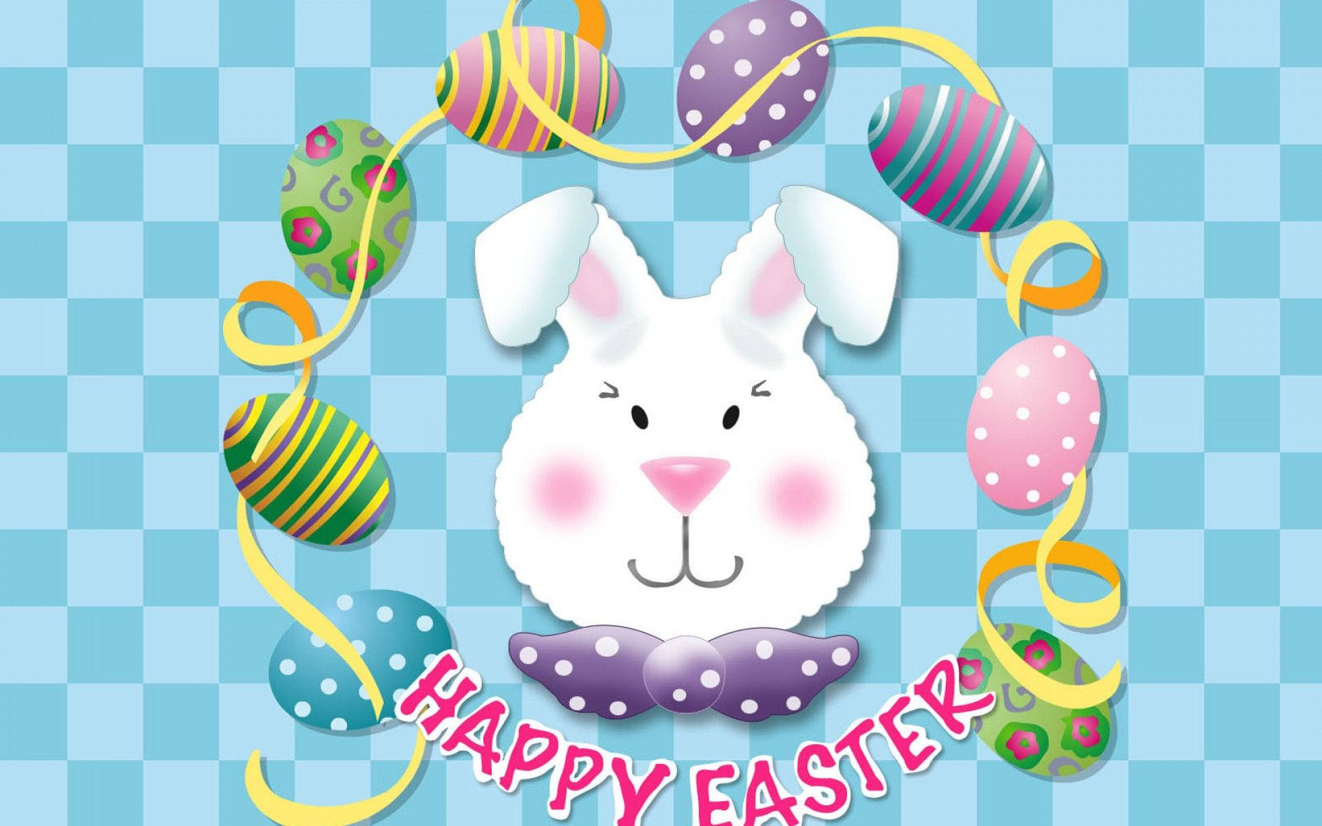 Charming Mr. Happy Easter Bunny Cartoon Background