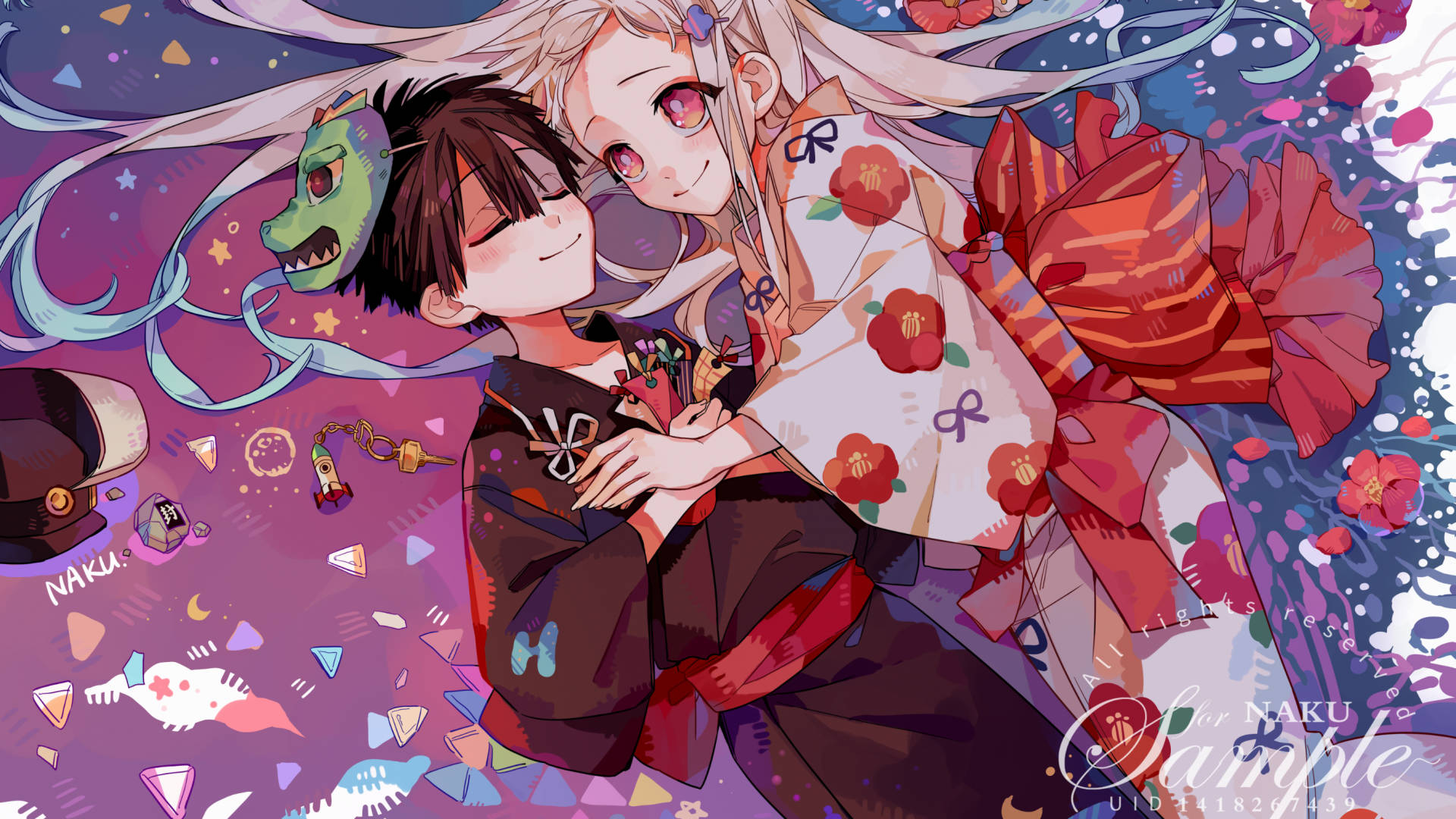 Charming Nene And Hanako Kun Desktop Background