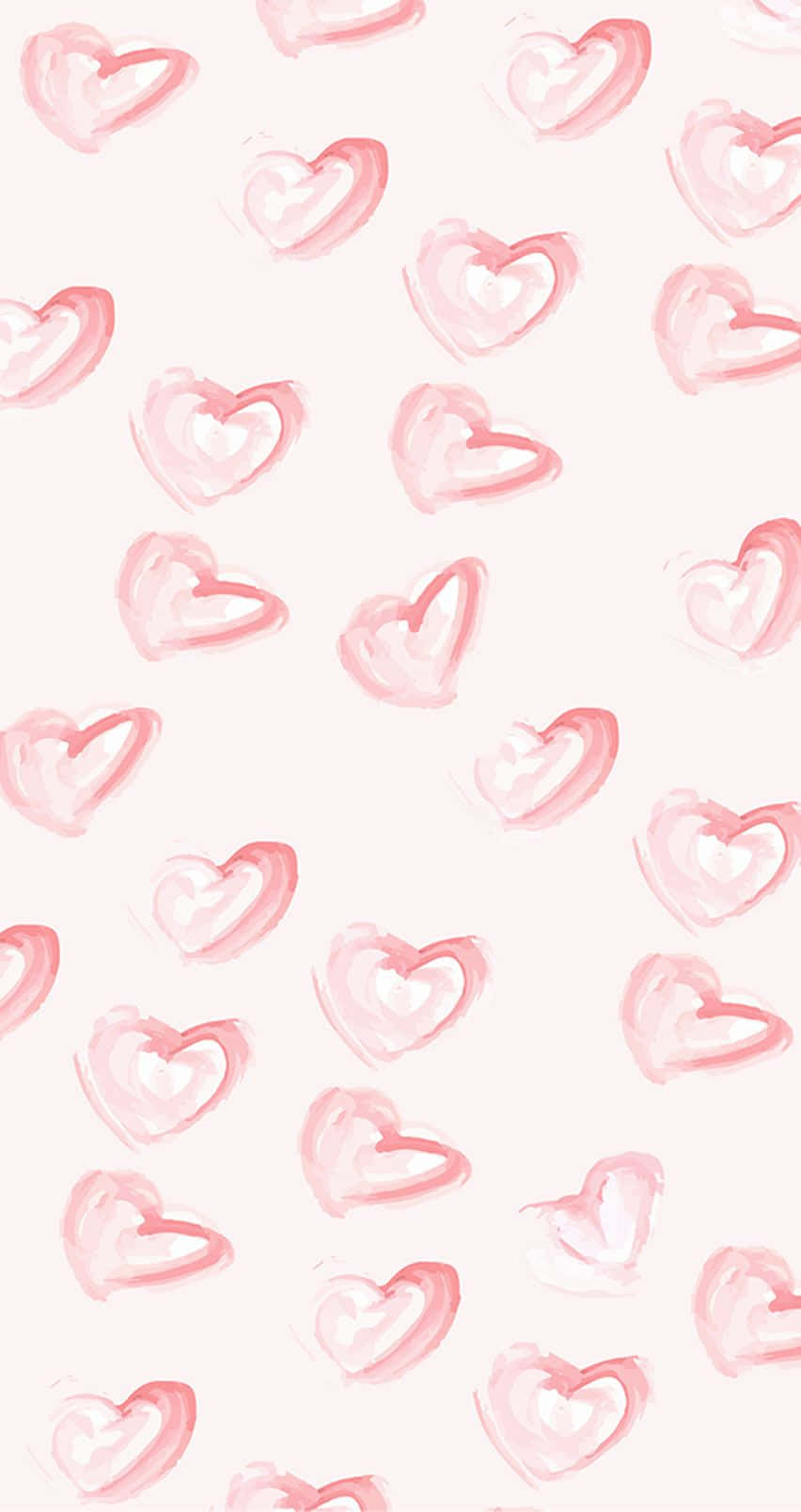 Charming Painted Pink Hearts Iphone
