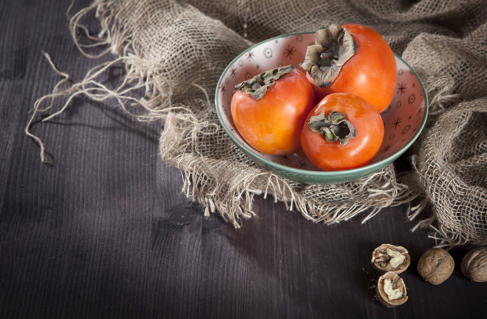 Charming Persimmon Fruit Background