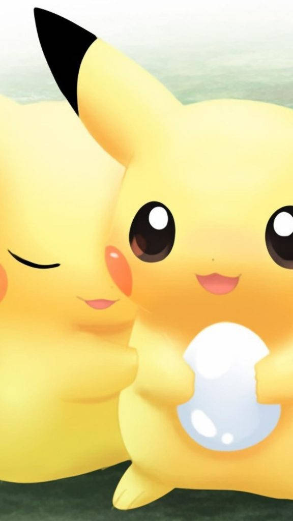 Charming Pikachu Pair Love Iphone Background