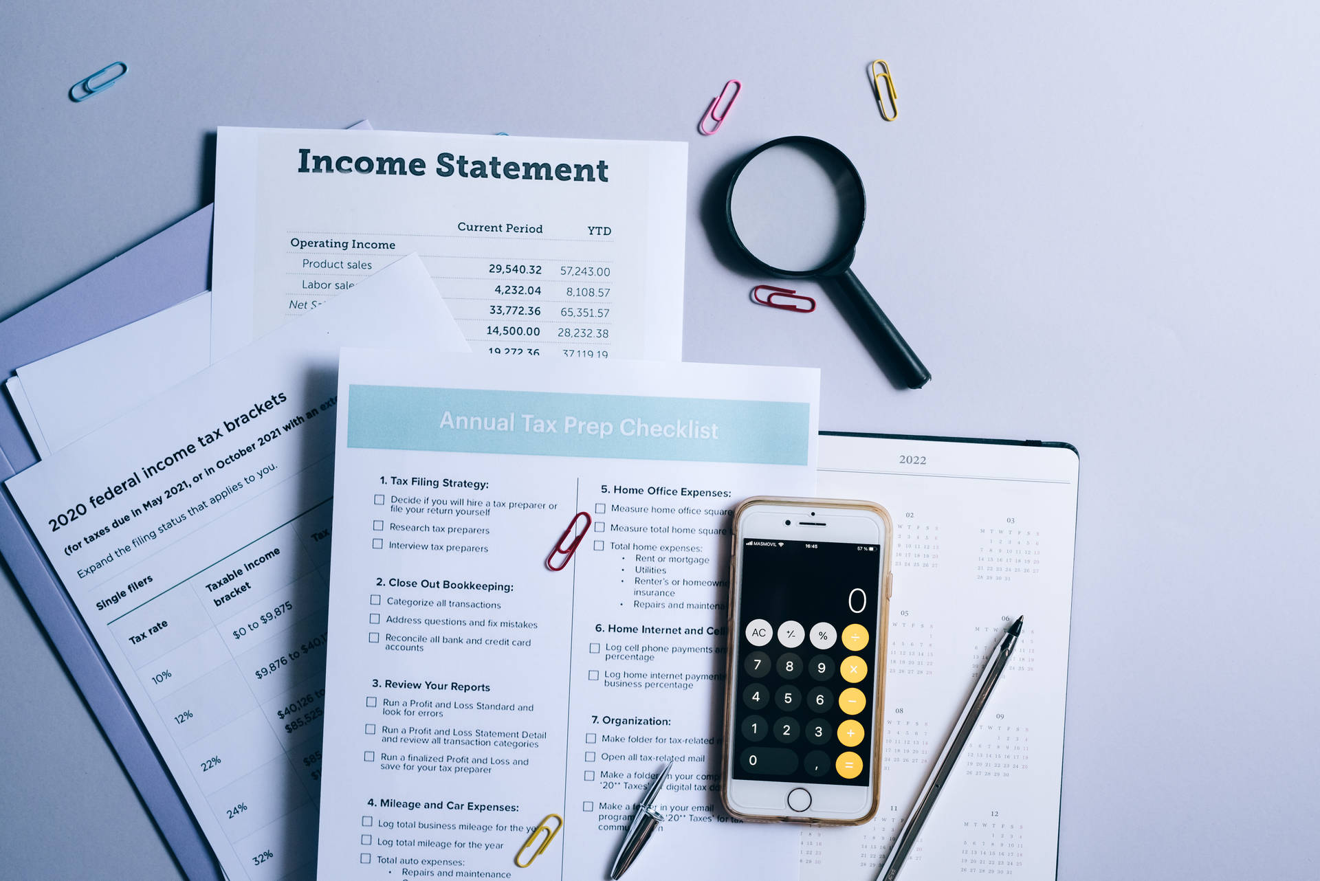 Chartered Accountant Income Statement