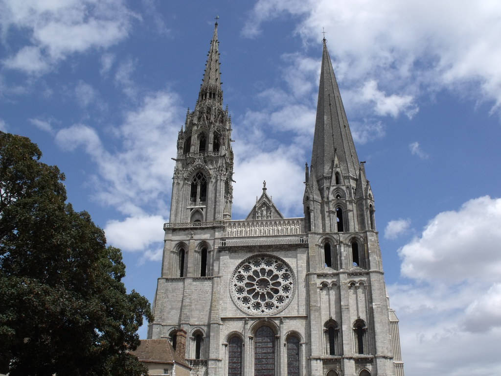 Chartres Cathedral Appears Stunning Background