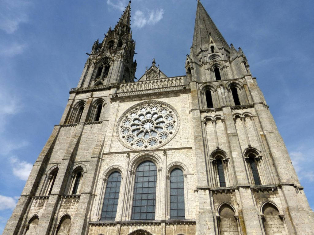 Chartres Cathedral Standing High Background