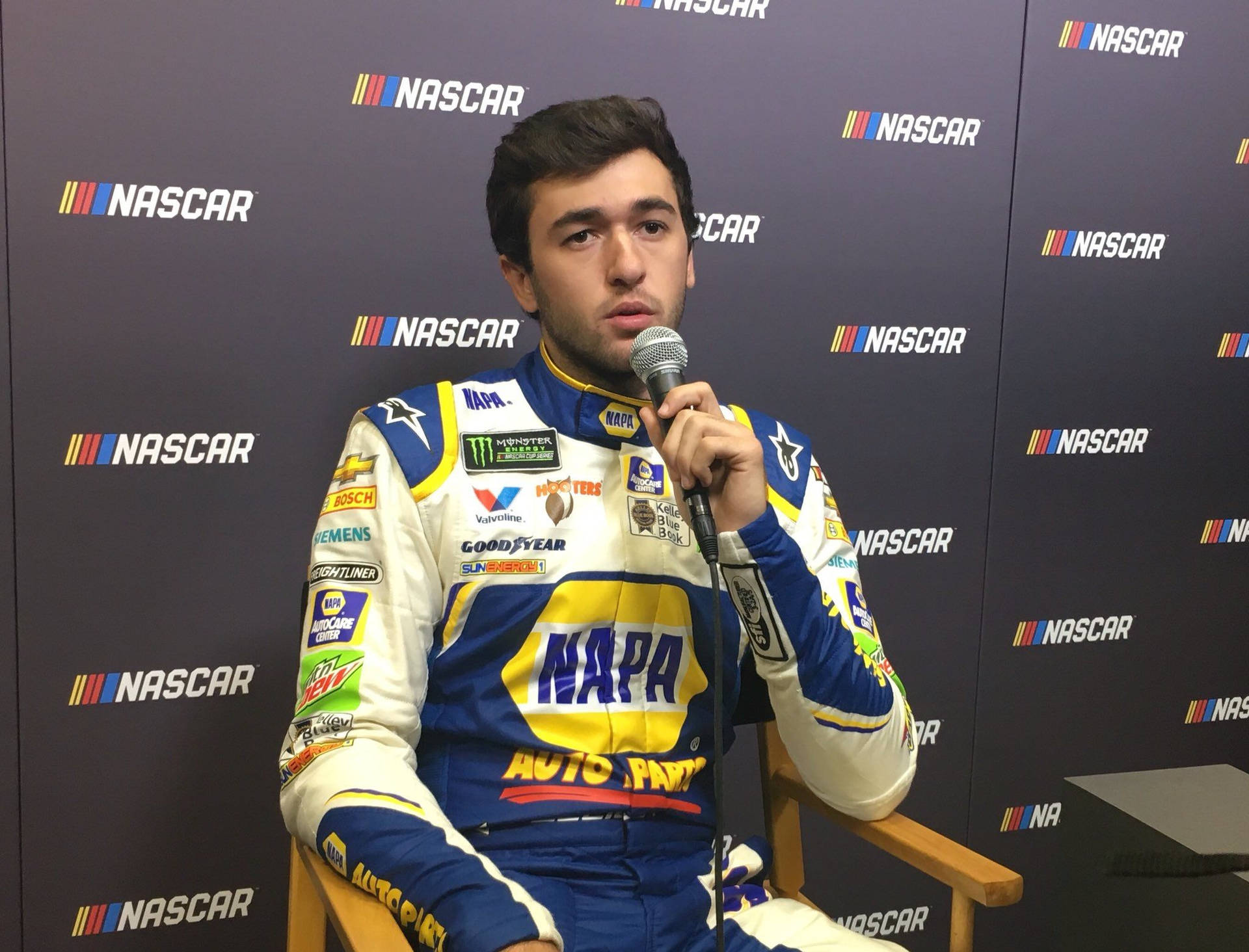 Chase Elliot During Nascar Press Conference Background