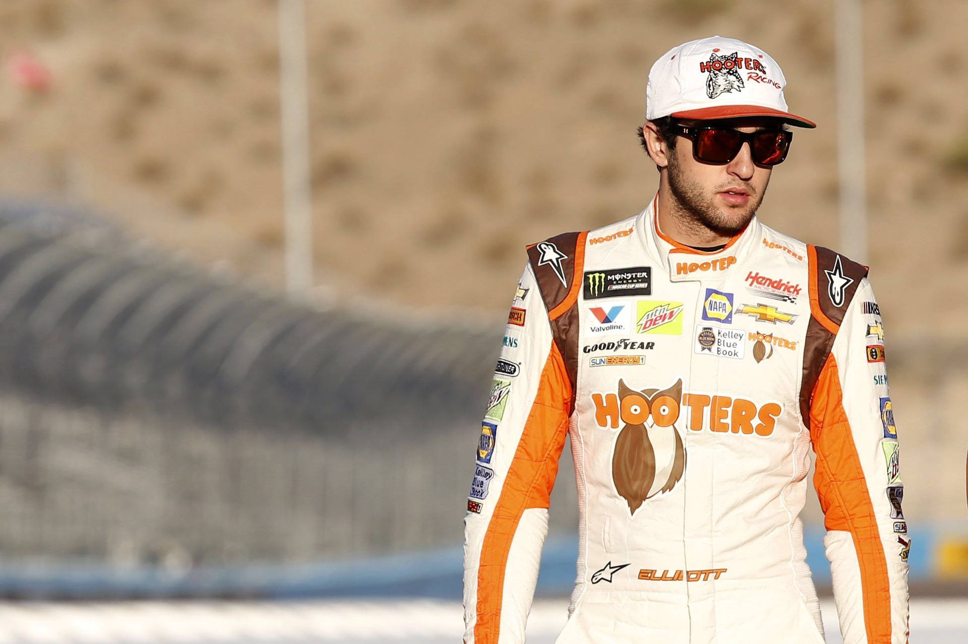 Chase Elliott Expertly Outfitted For Racing Background