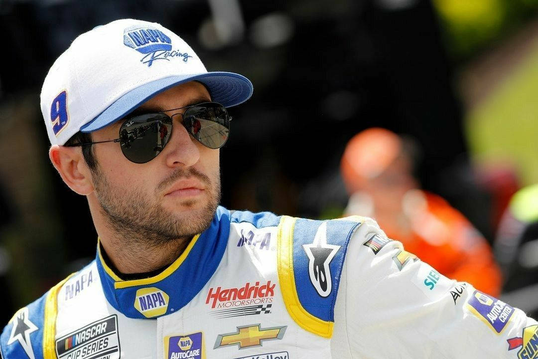 Chase Elliott In Napa Cap Sensing Victory Background