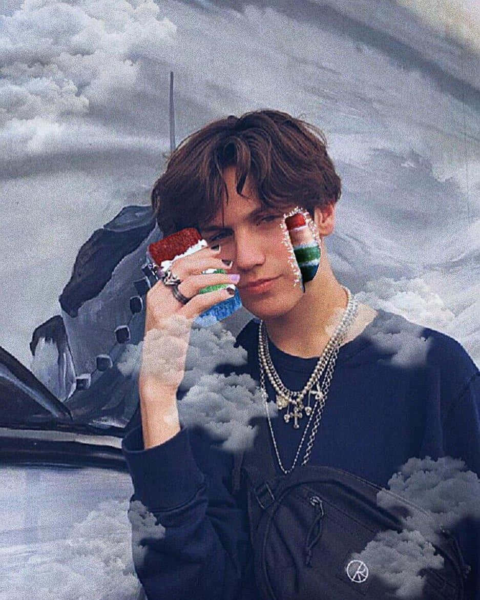 Chase Hudson In Front Of Street Art