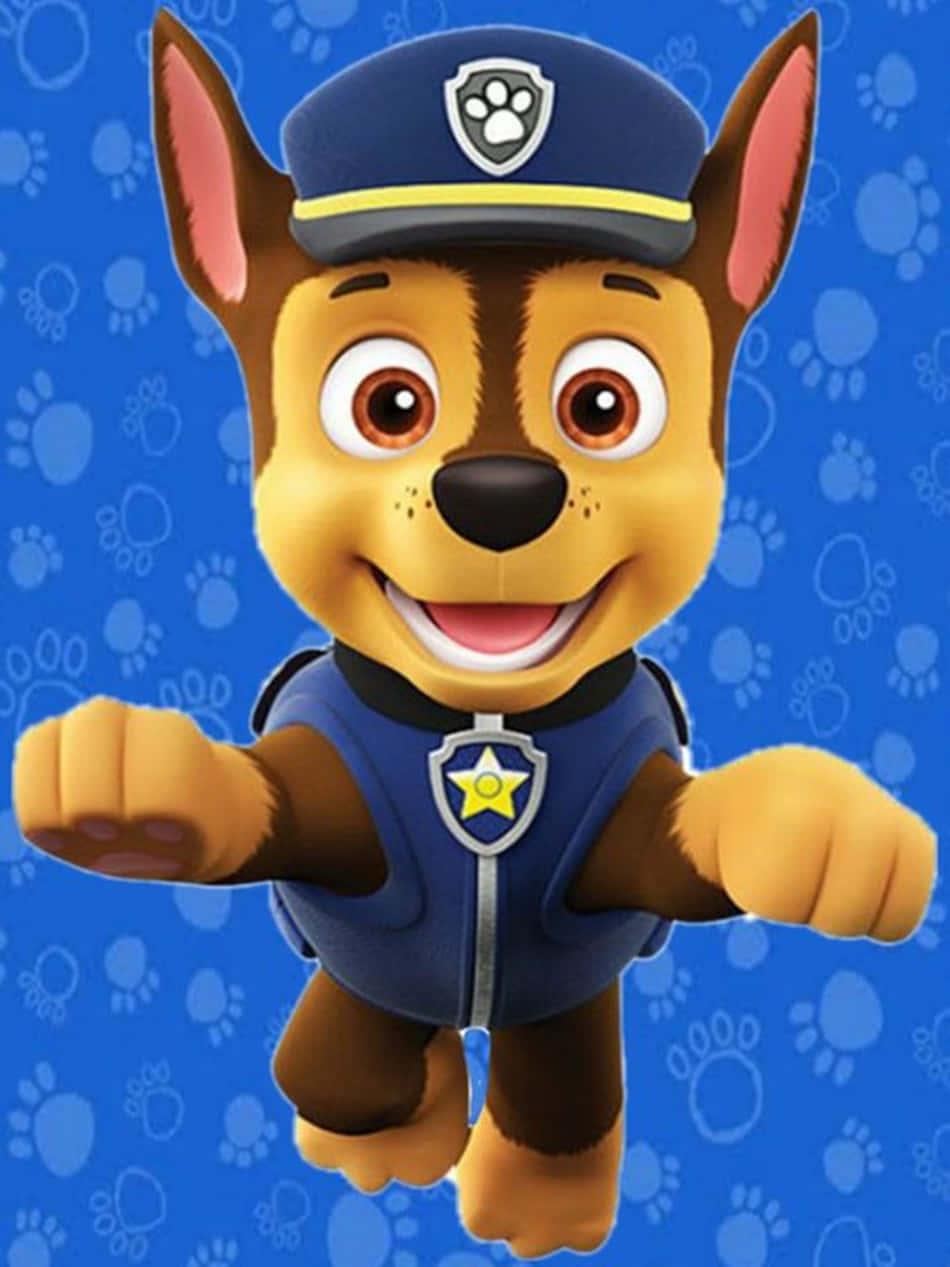 Chase Paw Patrol Jumping And Running Background