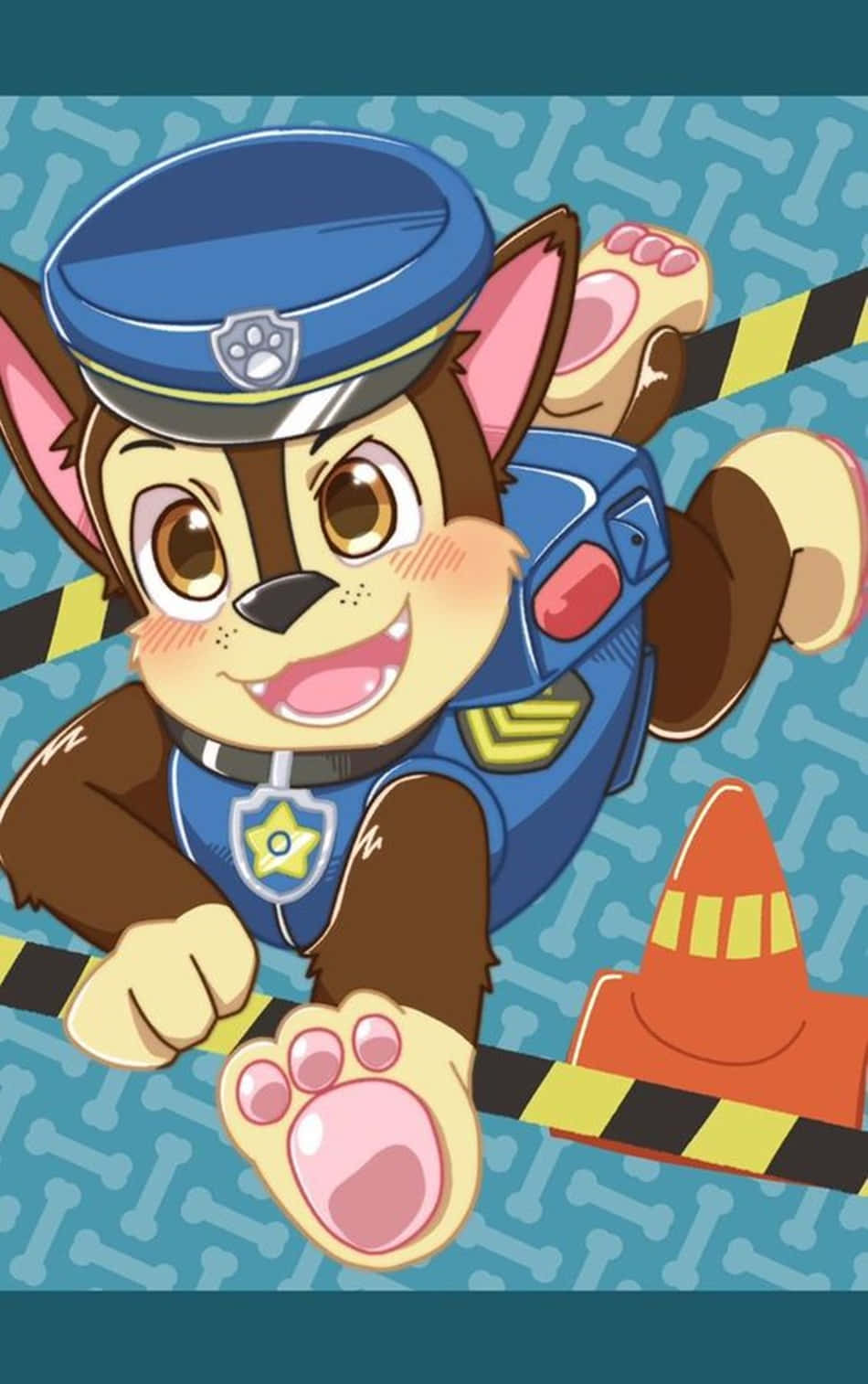 Chase Paw Patrol Running In Action Background