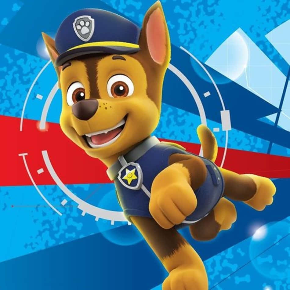 Chase The Brave Police Pup Of Paw Patrol Is Ready For Any Mission Background