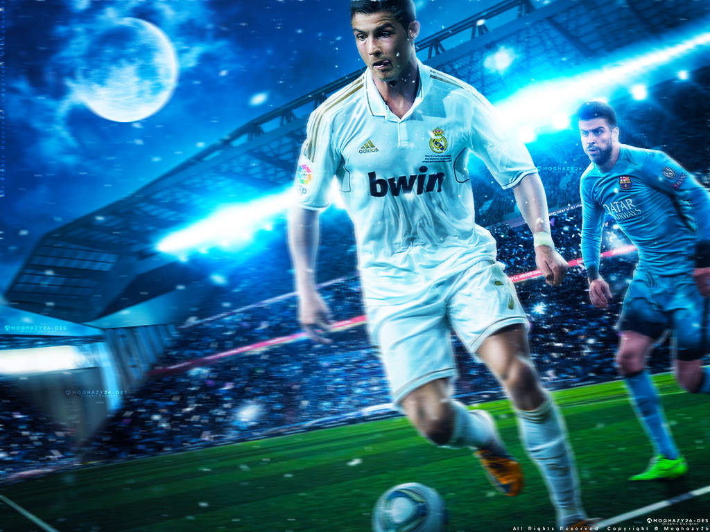 Chasing A Ball Cr7 3d Background