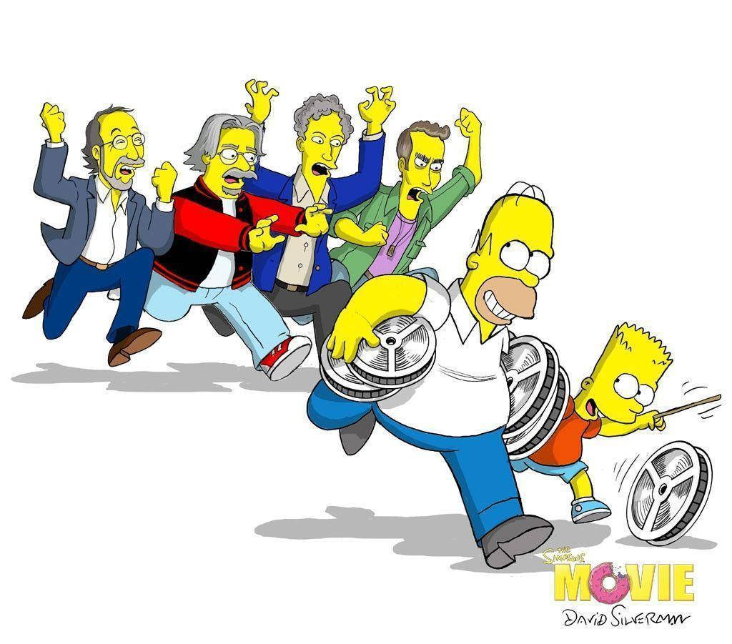 Chasing Homer And Bart The Simpsons Movie Background