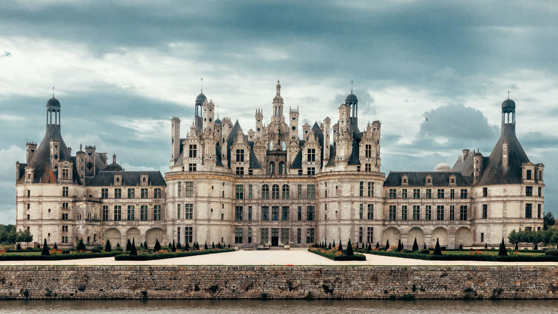 Chateau De Chambord Filtered Photography Background