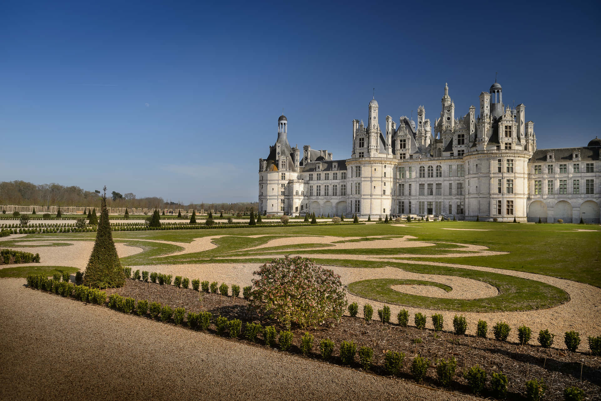 Chateau De Chambord Landscape Photography Background
