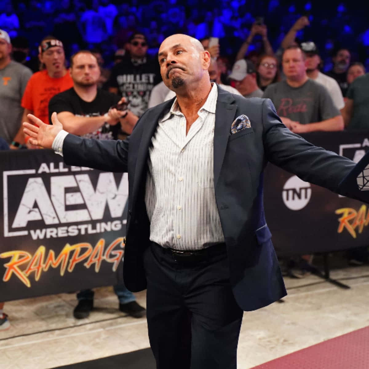 Chavo Guerrero Jr. At Aew Event 2021 Background