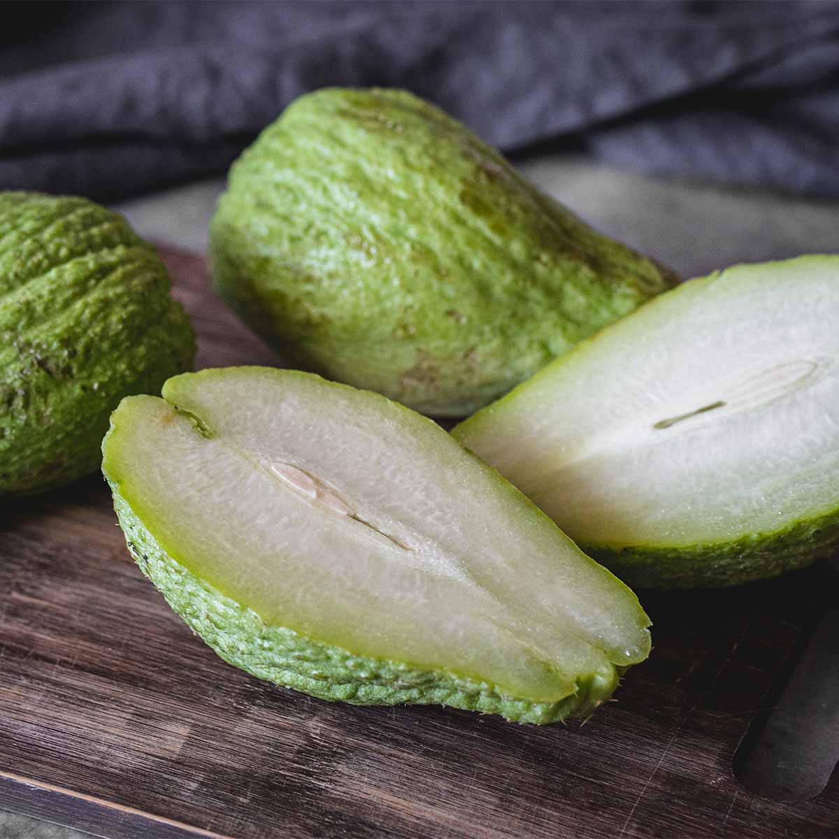 Chayote On Rustic Wood Background