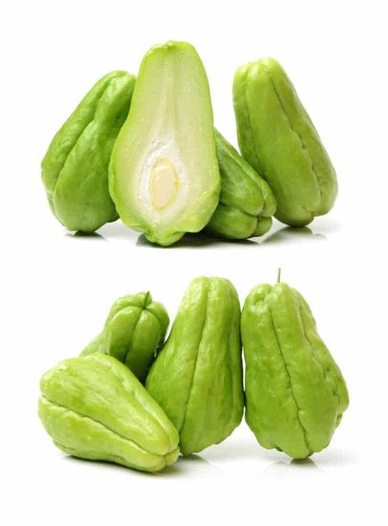 Chayote White Background Background