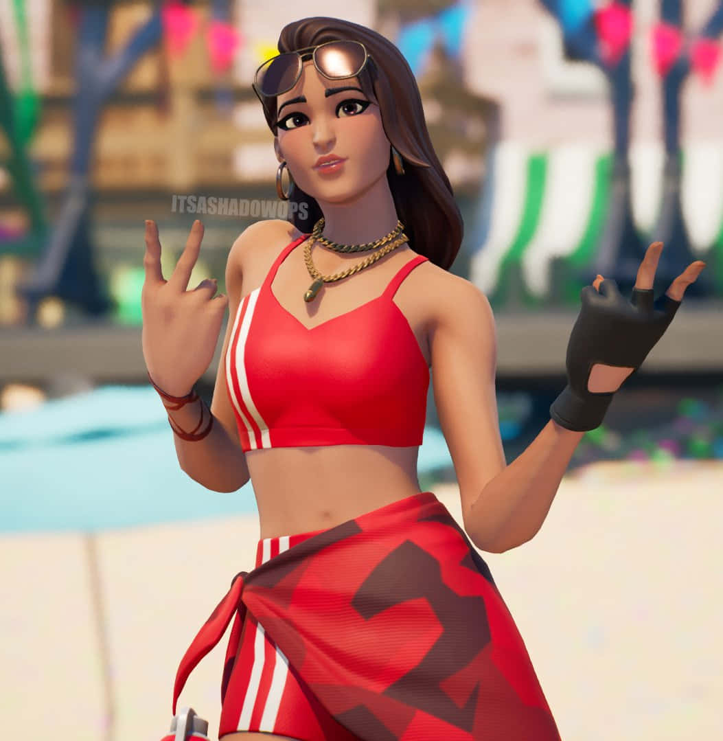 Check Out The Ruby Fortnite Skin! Background